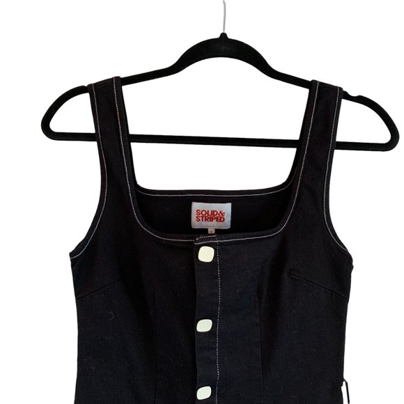SOLID & STRIPED denim mini dress Small *missing belt* - Picture 2 of 13